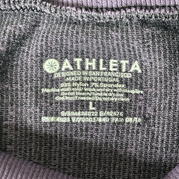 Athleta Shirt Womens Large Purple‎ Ombre Base Layer Granola Girl Stretch Comfort - Picture 5 of 6